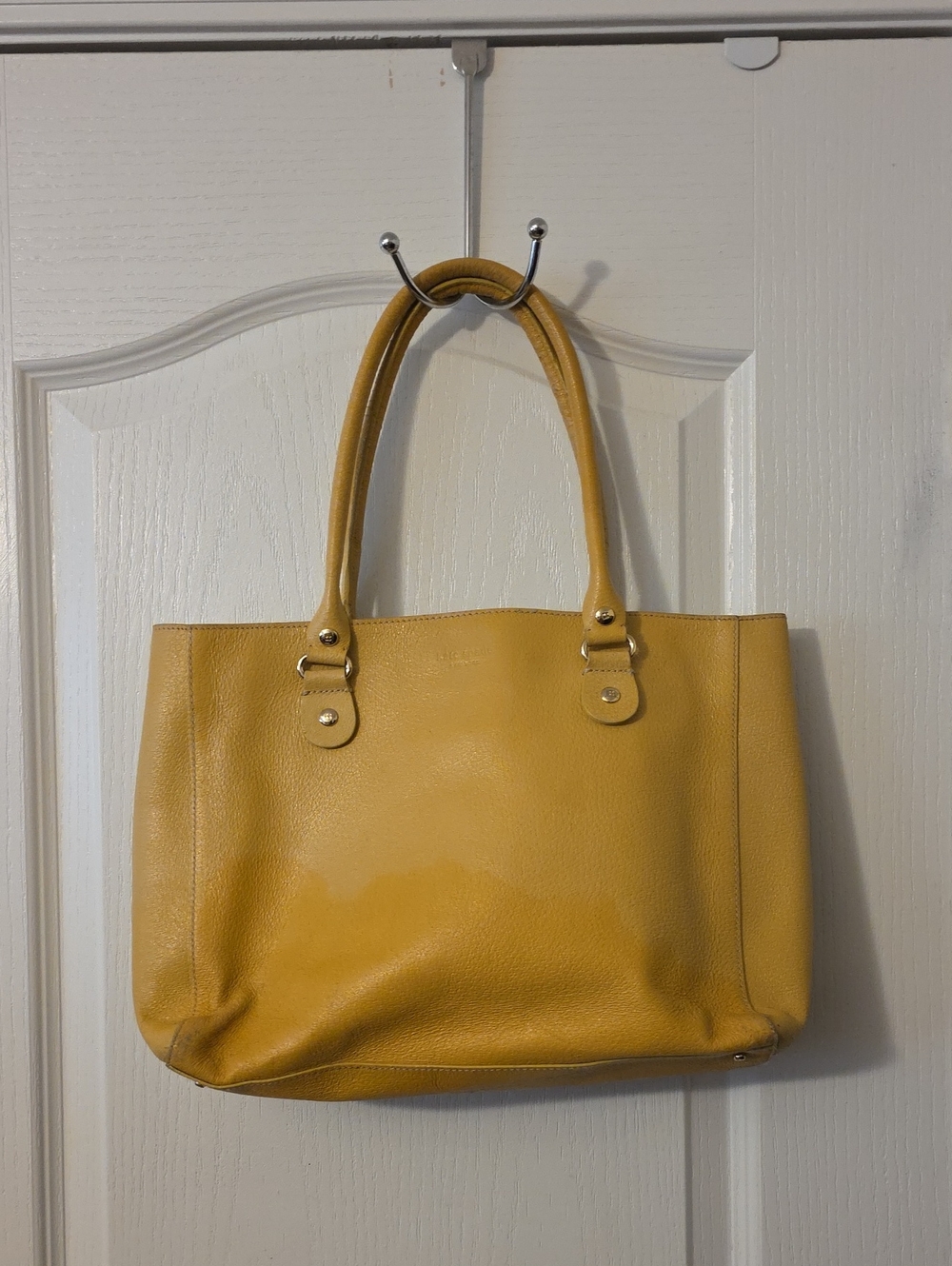 KATE SPADE YELLOW LEATHER TOTE- BAG